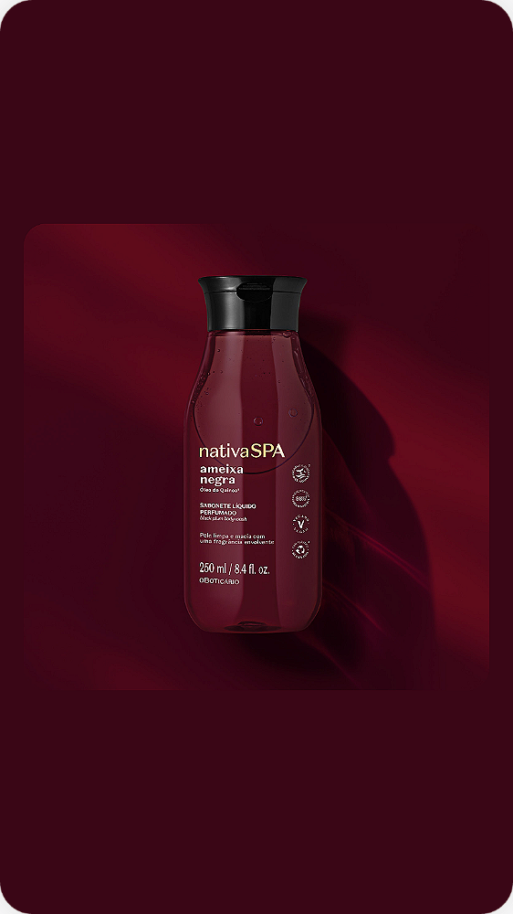 Sabonete Líquido Perfumado Nativa Spa Ameixa Negra 250ml