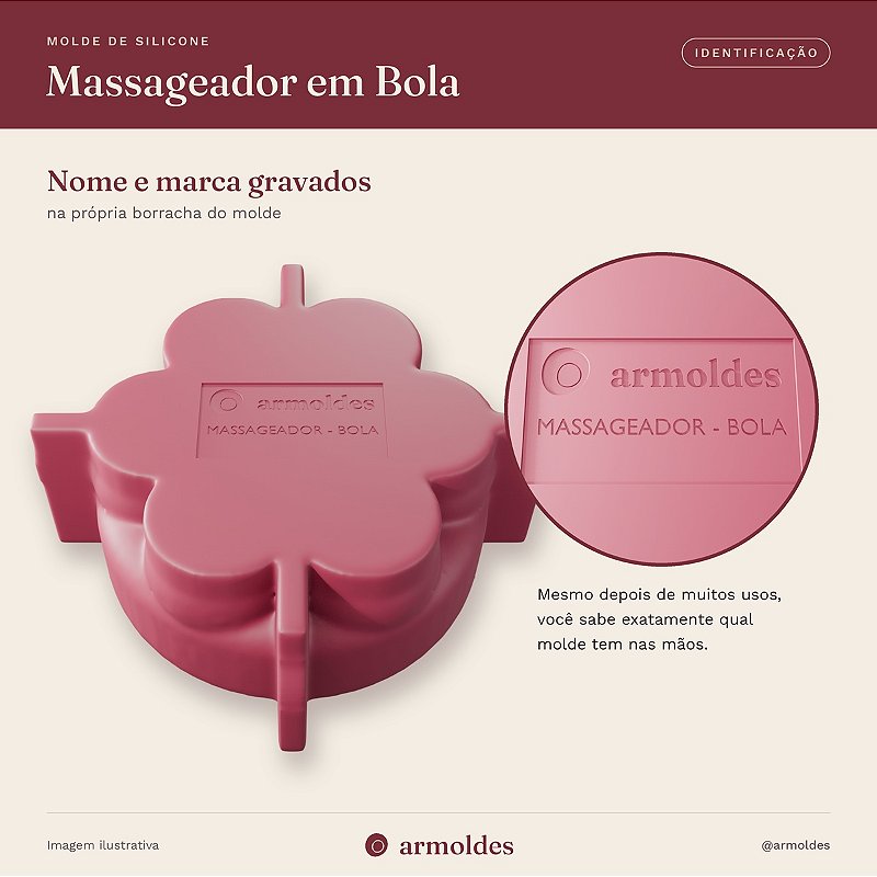 Molde de Silicone Sabonete Massageador em Bola