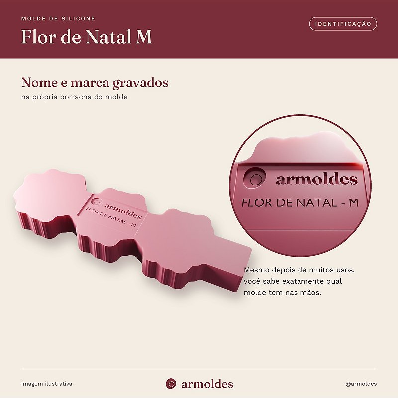 Molde de Silicone Flor de Natal M