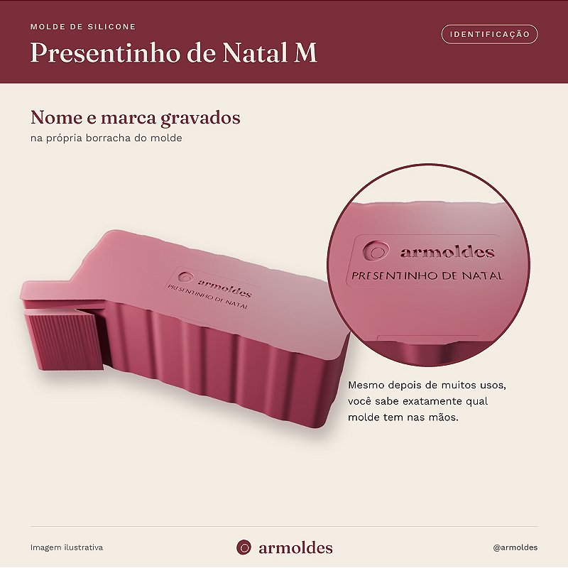 Molde de Silicone Presentinho de Natal M