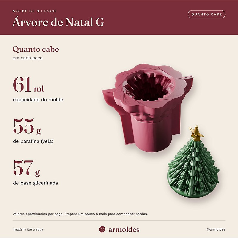 Molde de Silicone Árvore de Natal G
