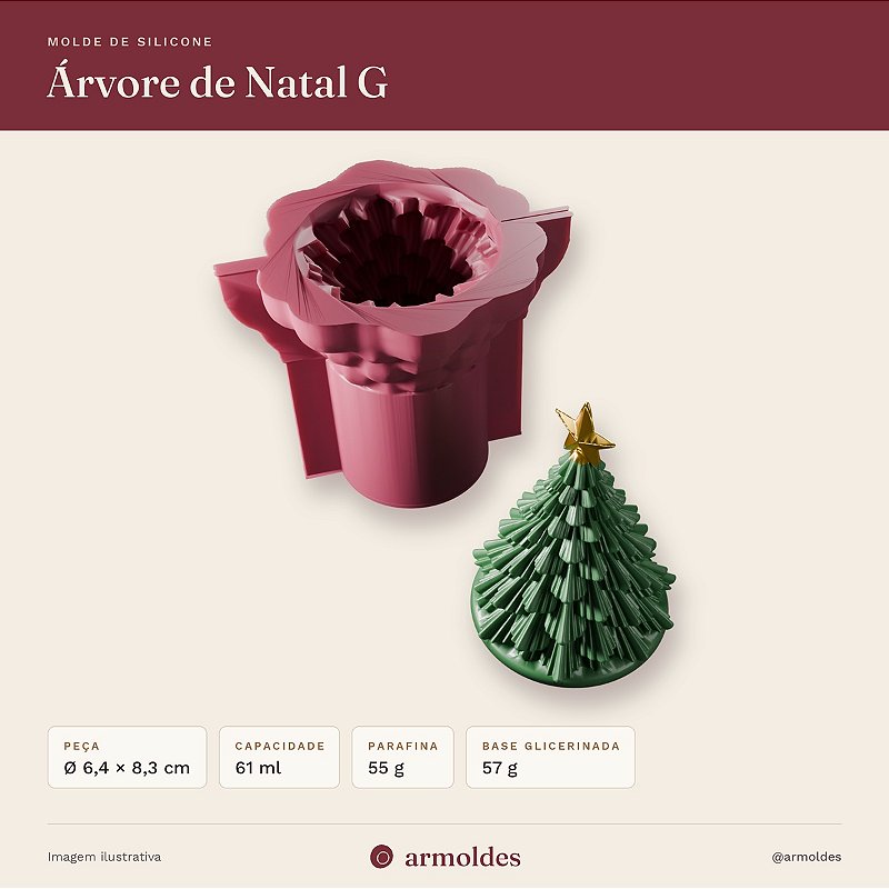 Molde de Silicone Árvore de Natal G