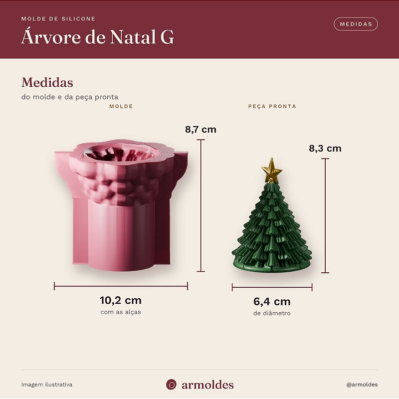 Molde de Silicone Árvore de Natal G