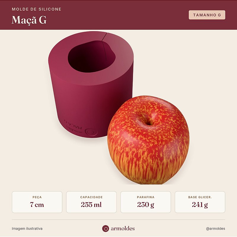 Molde de Silicone Maçã G
