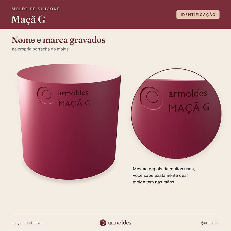 Molde de Silicone Maçã G