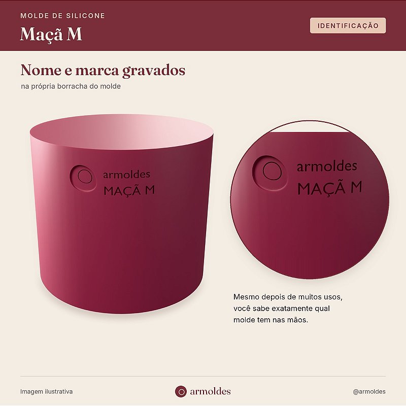 Molde de Silicone Maçã M
