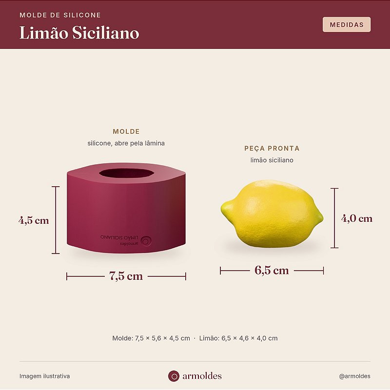 Molde de Silicone Limão Siciliano