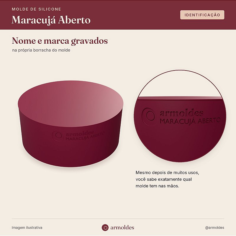 Molde de Silicone Maracujá Aberto