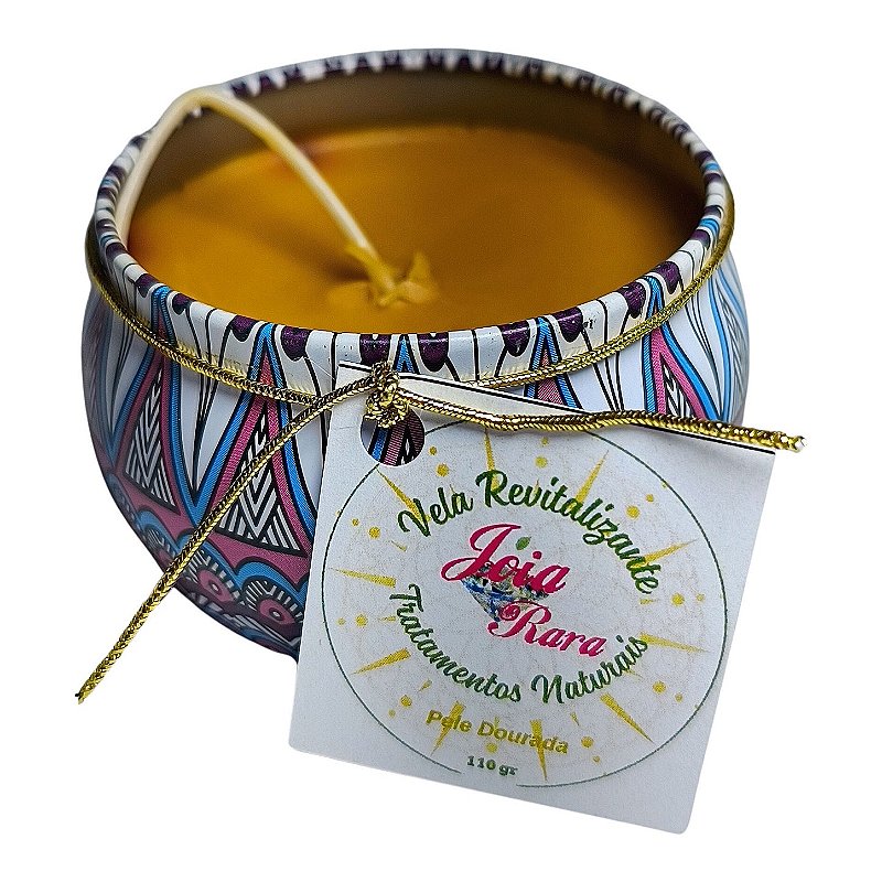 Vela Natural Revitalizadora Pele Dourada, hidratação profunda, pés, mãos e áreas ressecadas