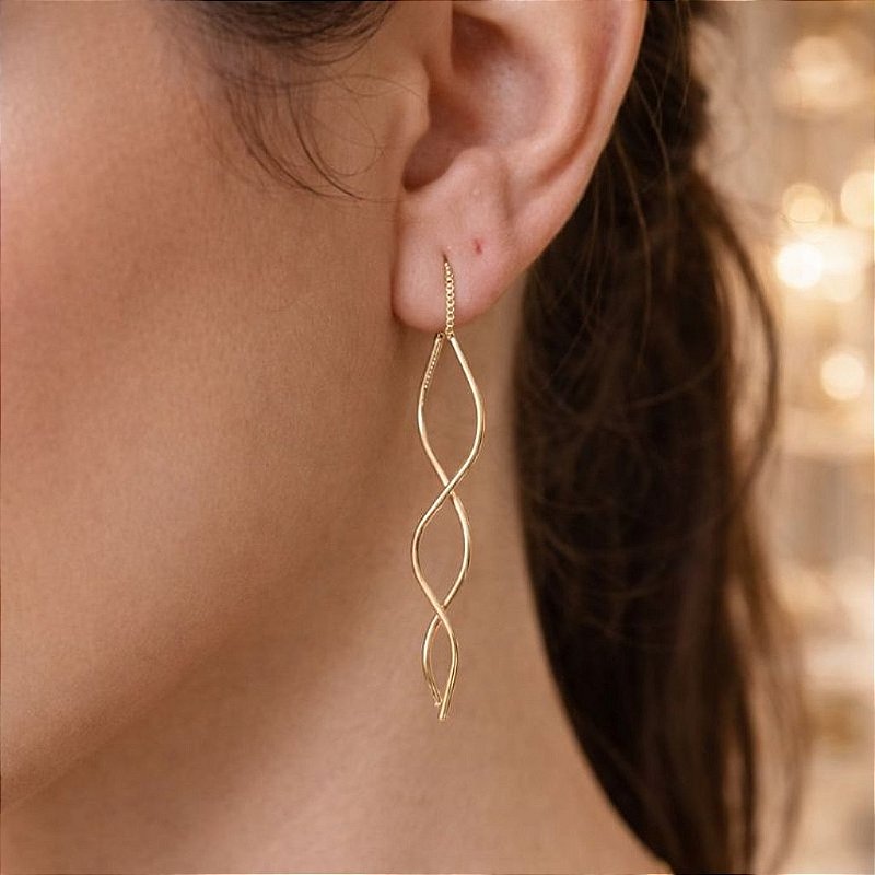 Conjunto Colar e brinco onda