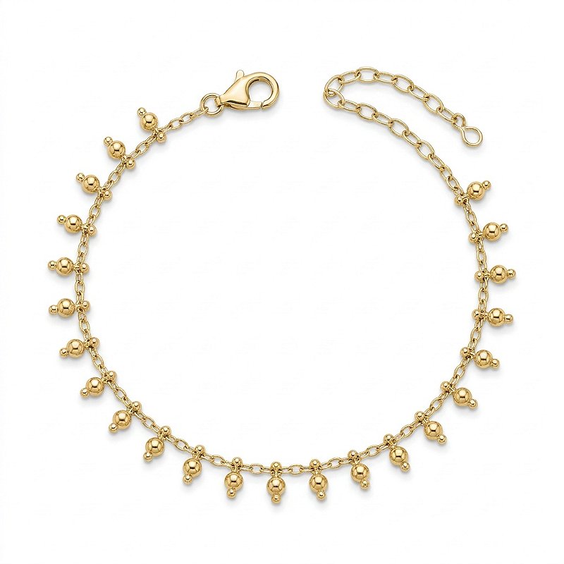 Pulseira Esferas Douradas Feminina