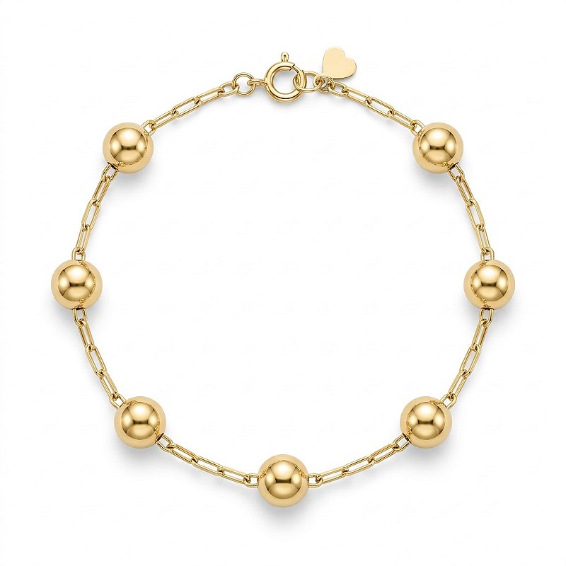 Pulseira Serena com Bolinhas Douradas