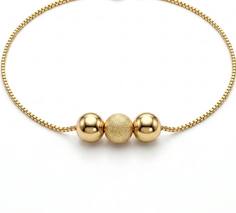 Pulseira Esferas Lumière Dourada Feminina