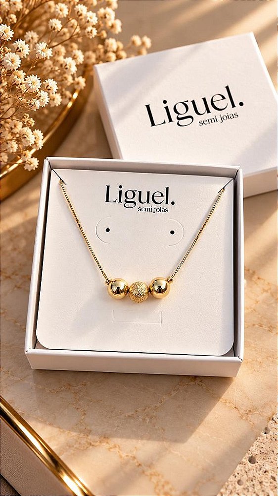 Pulseira Esferas Lumière Dourada Feminina