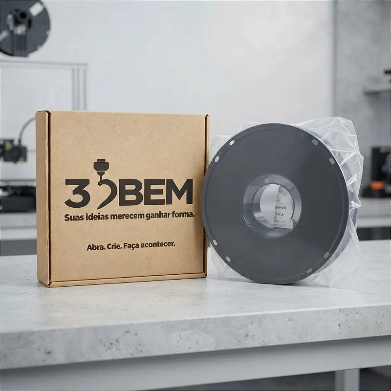 Filamento PETG Preto 3DBem 1kg 1,75mm Levemente Brilhante