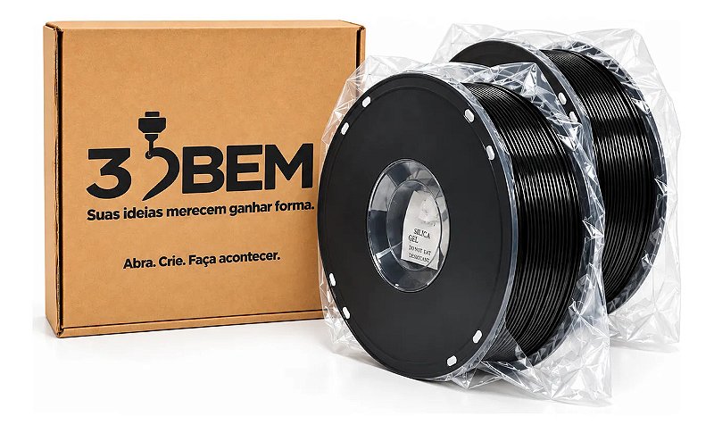Kit 2 Filamentos PETG Preto 3DBem 1kg 1,75mm (2kg)