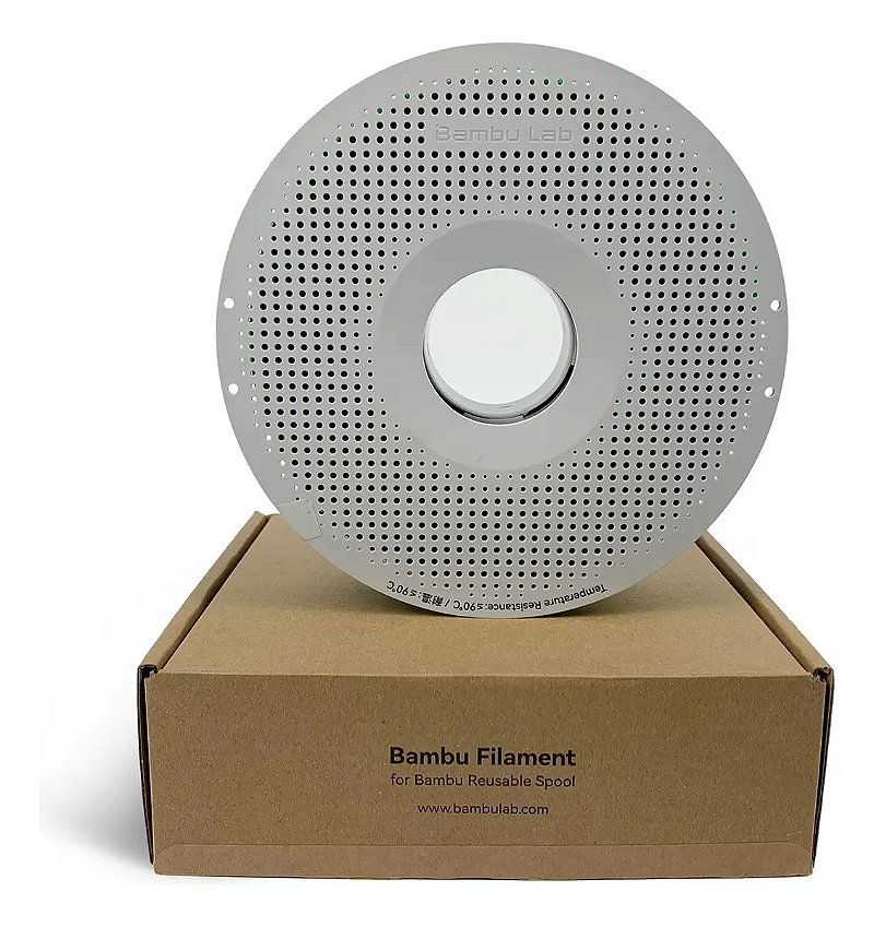 Filamento PLA Bambu Lab Lite Branco 1kg 1,75mm com Carretel