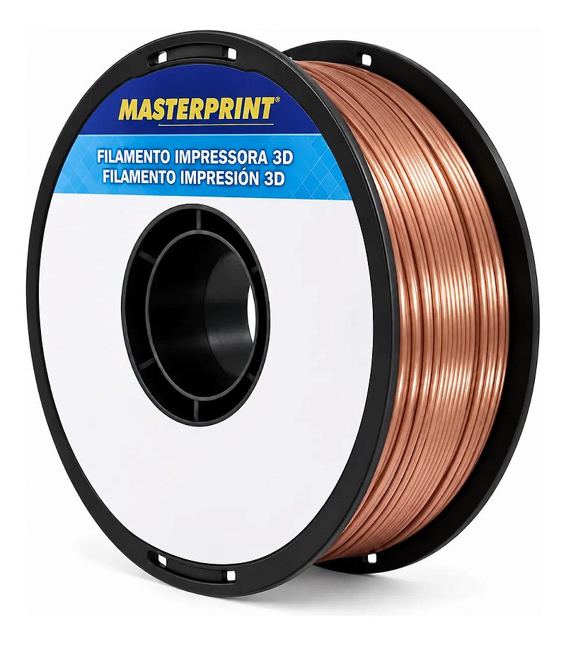 Filamento PLA Silk Cobre Masterprint 1kg 1,75mm
