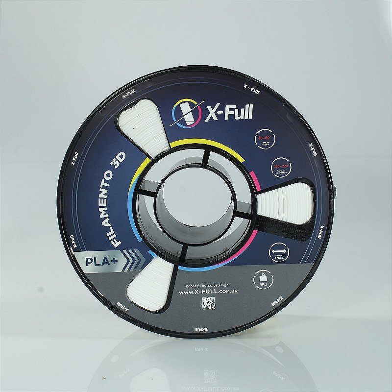 Filamento PLA+ X-Full Branco 1kg 1,75mm para Impressora 3D