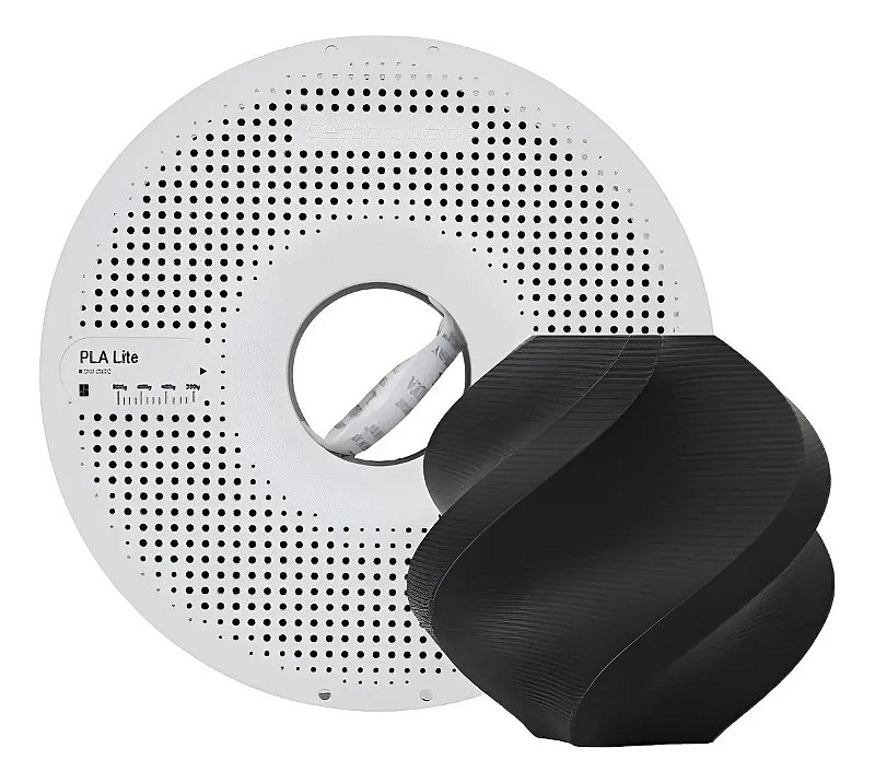 Filamento PLA Bambu Lab Lite Preto 1kg 1,75mm com Carretel