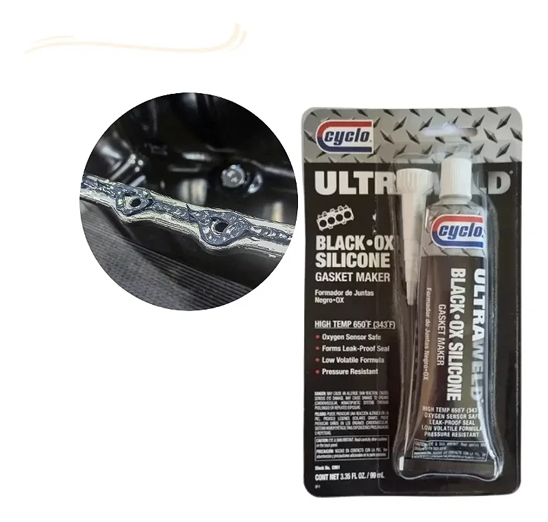 Cola Silicone Alta Temperatura Black Cyclo C961 95g