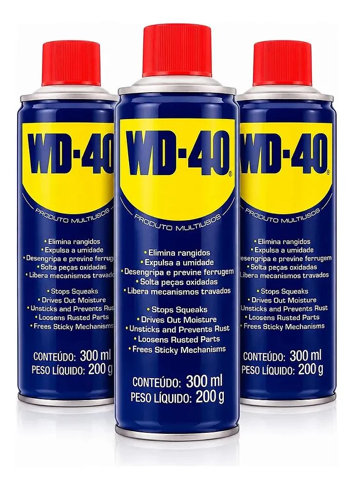Kit 3 Wd40 Spray Produto Multiuso Lubrifica Desengripante 300ml