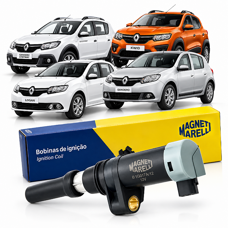 Bobina De Ignição Clio Logan Sandero Duster 1.6 16v Magneti Marelli
