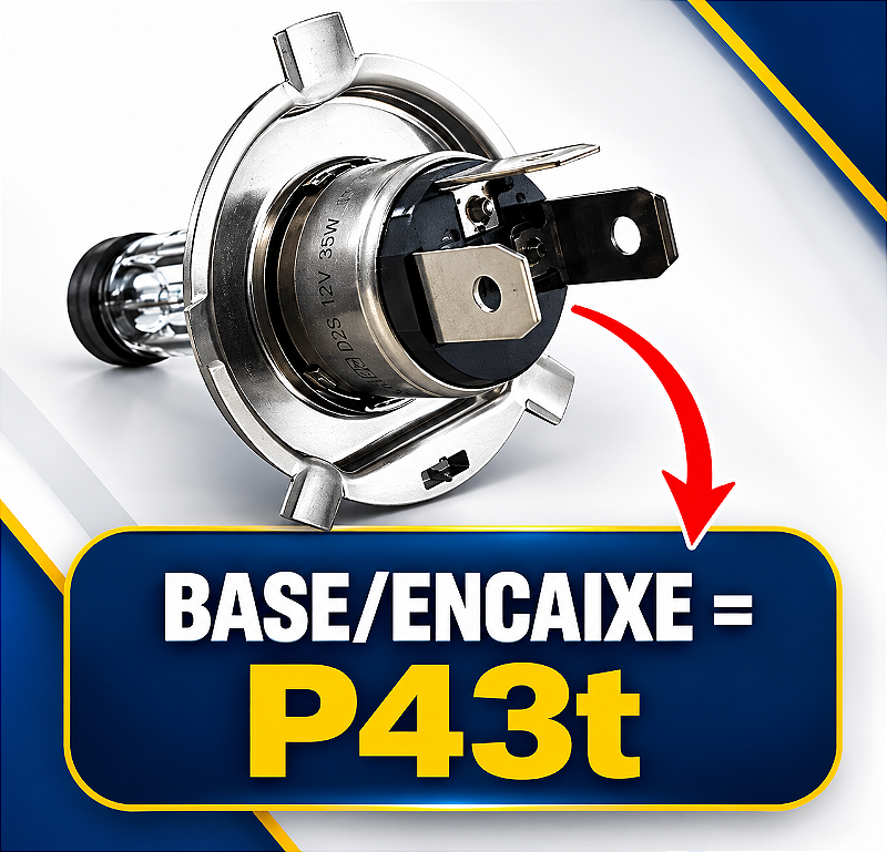 Kit 2 Lâmpadas H4 Farol Alto e Baixo Bosch Standard 12V 60/55W