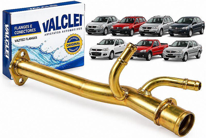 Tubo de Fluxo de Água Refrigeração Fiat Palio Siena Strada 1.0 1.5 Com Ar - Valclei