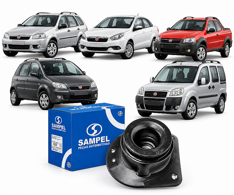 Coxim Amortecedor Dianteiro Com Rolamento Fiat Palio Siena Strada Idea Sampel