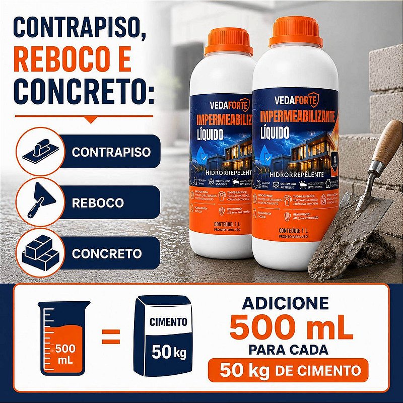 Kit 2 Impermeabilizantes Líquidos Hidrorrepelentes [1 Litro]