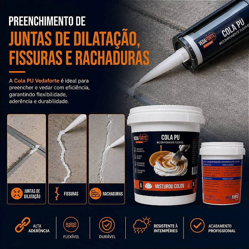 Cola PU Bicomponente Cola Tudo