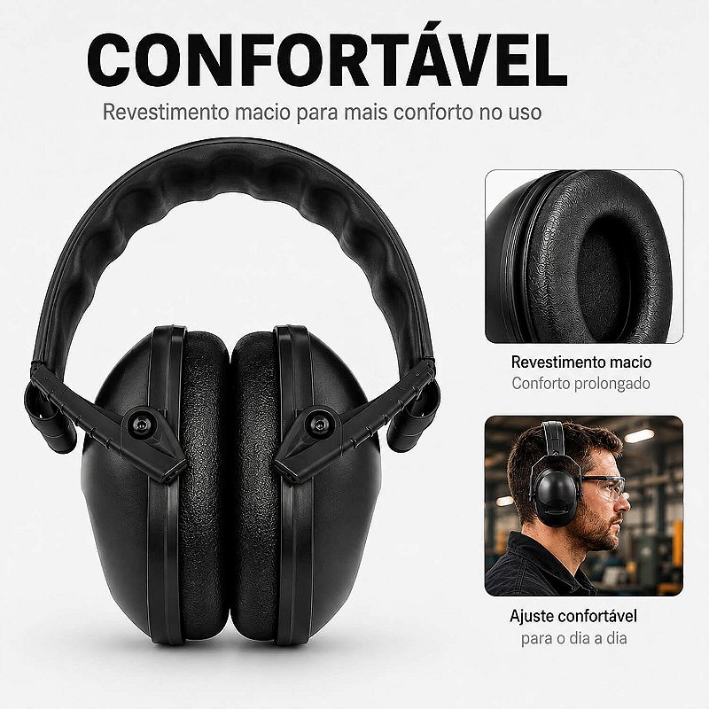 Protetor Abafador de Ruídos Tipo Concha