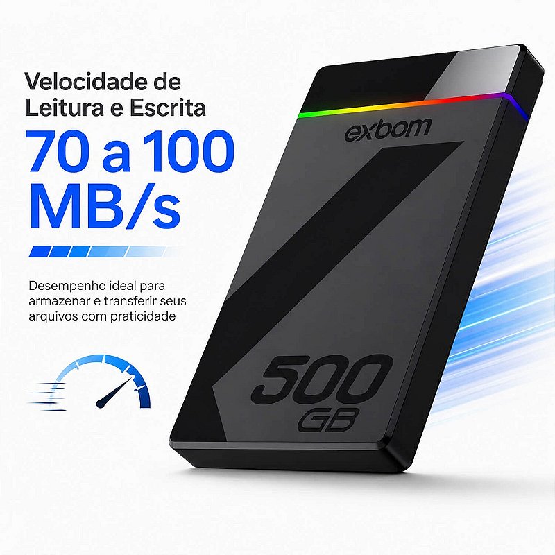 HD Externo Slimvault 500GB RGB USB 3.1