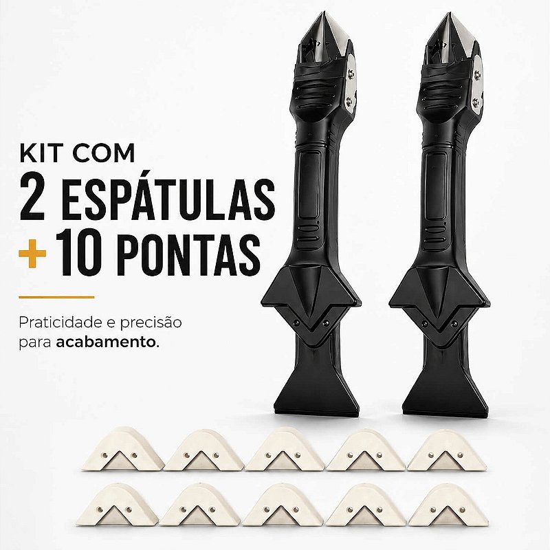 Kit 2 Espátula Removedora de Silicone e Rejunte 3 em 1