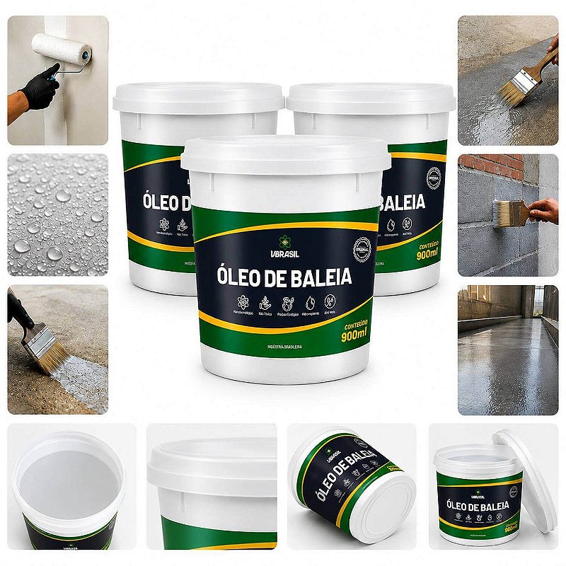 Kit 3 Óleos De Baleia Resina Multiuso Incolor [900ml]