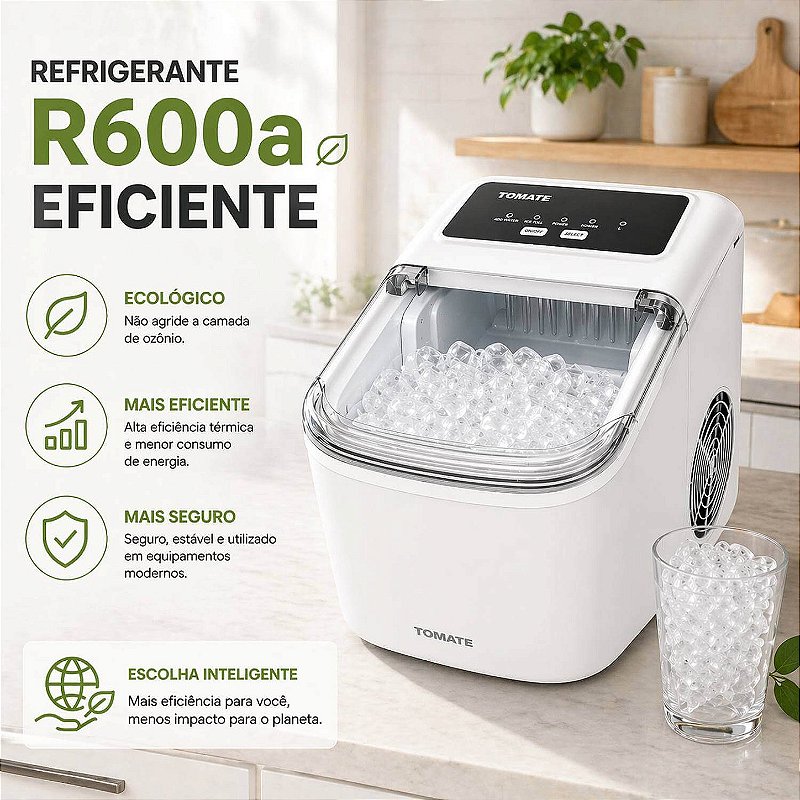 Máquina De Gelo Portátil 12Kg 127V [Branco]