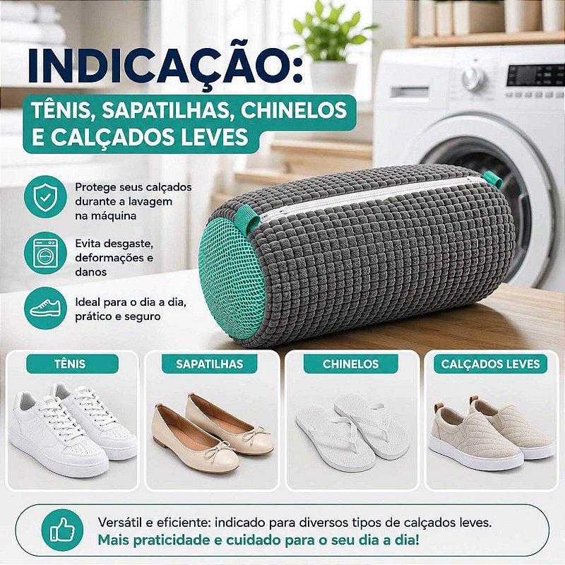 Saco para Lavar Tênis na Máquina de Lavar Roupa