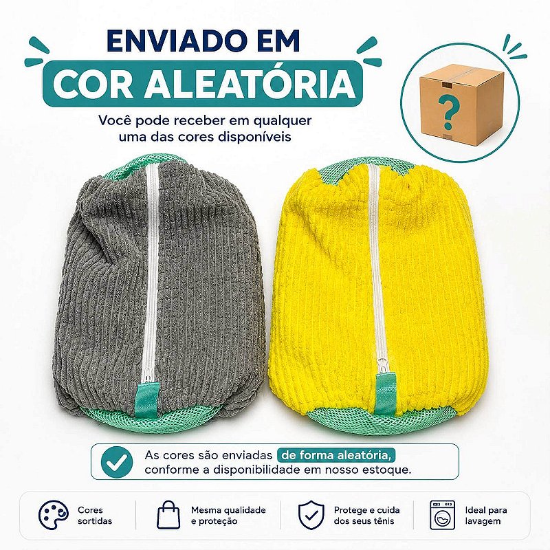 Saco para Lavar Tênis na Máquina de Lavar Roupa