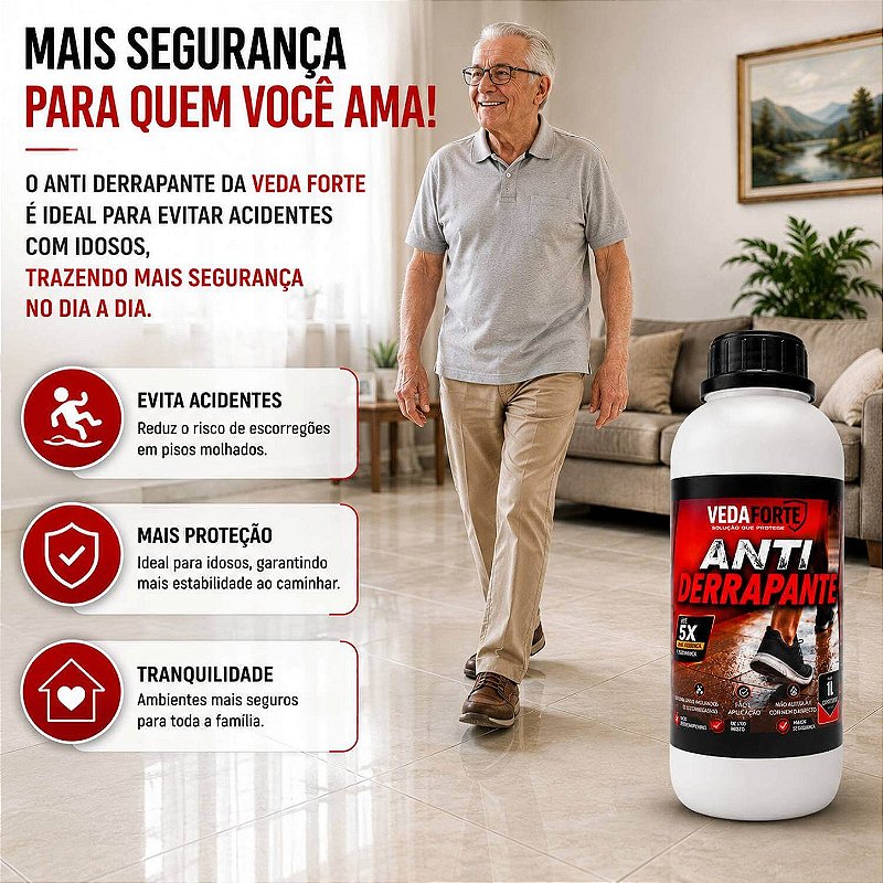Antiderrapante para Pisos Veda Forte Proteção e Segurança [1 Litro]