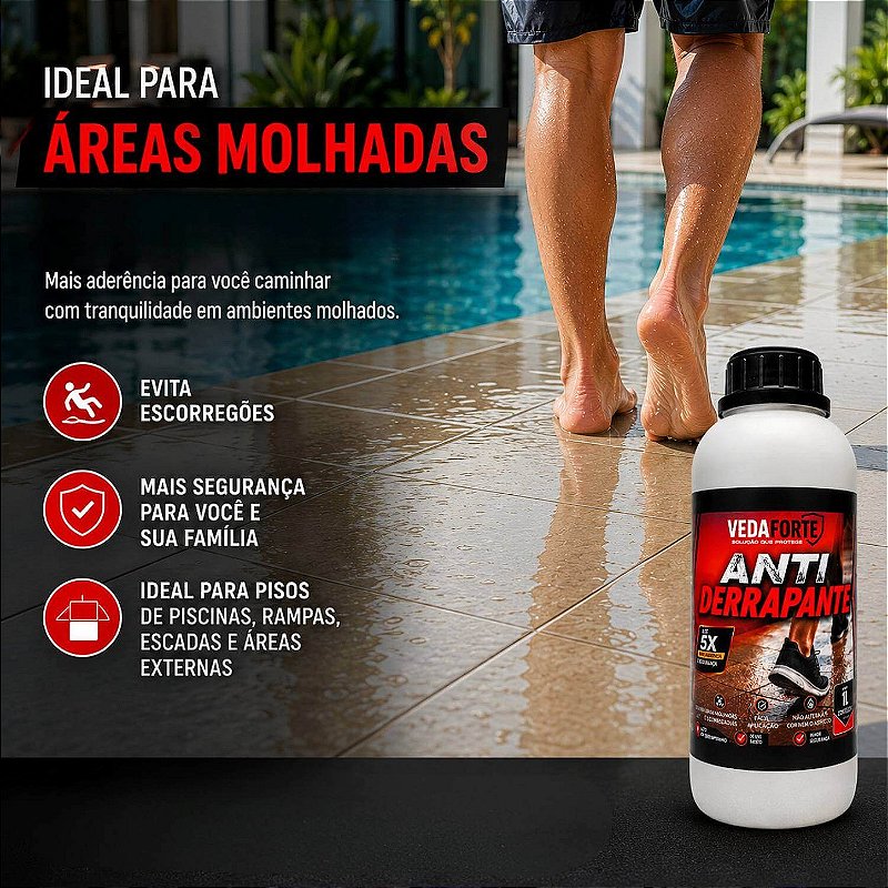 Antiderrapante para Pisos Veda Forte Proteção e Segurança [1 Litro]