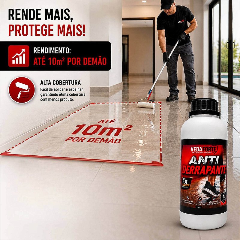 Antiderrapante para Pisos Veda Forte Proteção e Segurança [1 Litro]