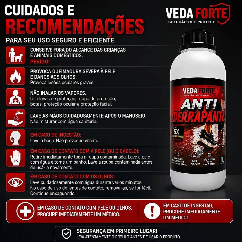 Antiderrapante para Pisos Veda Forte Proteção e Segurança [1 Litro]