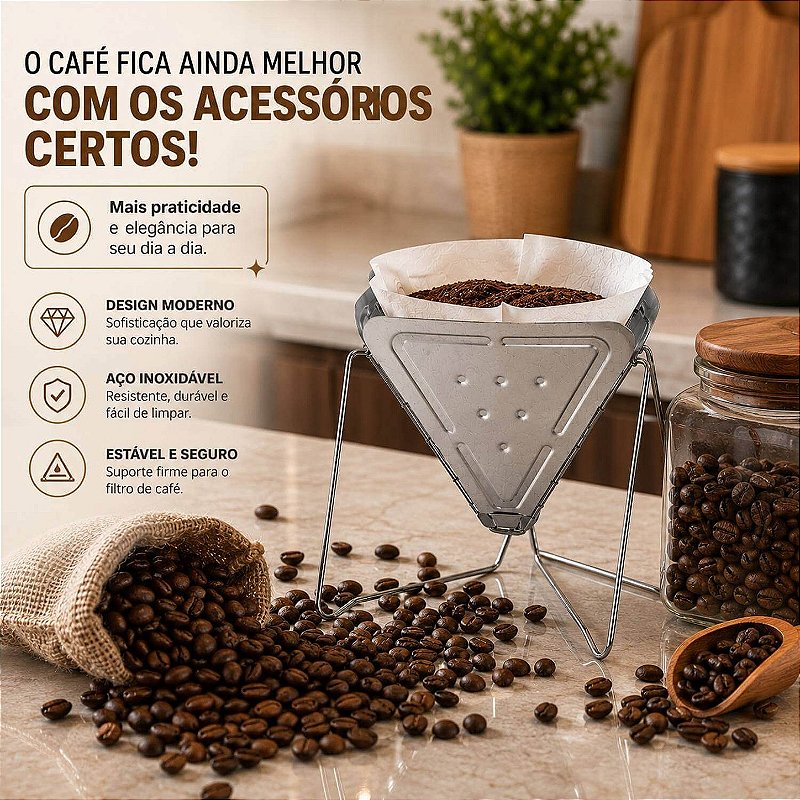 Suporte para Coador de Café em Metal