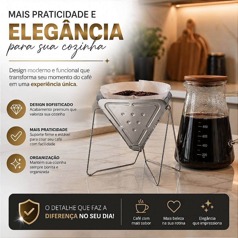 Suporte para Coador de Café em Metal