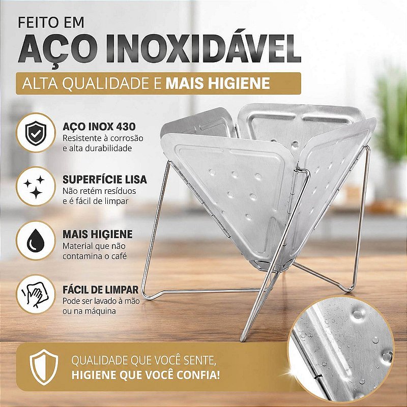 Suporte para Coador de Café em Metal