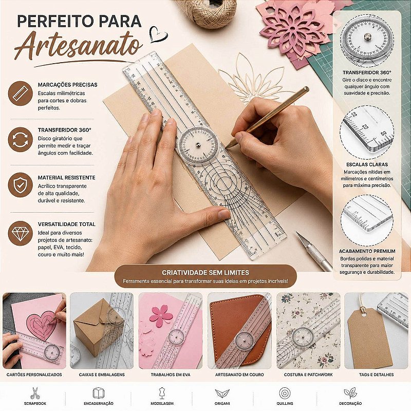 Régua Tipo Goniômetro Fisioterapia Articular Membros