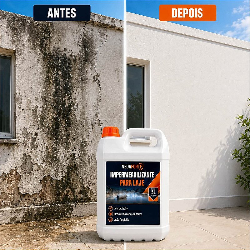 Impermeabilizante para Laje Contra Infiltração Veda Forte Rende [5 Litros]