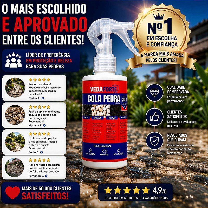 Cola Pedra Fixador de Pedras para Jardim Ultrabond Veda Forte [120ml]