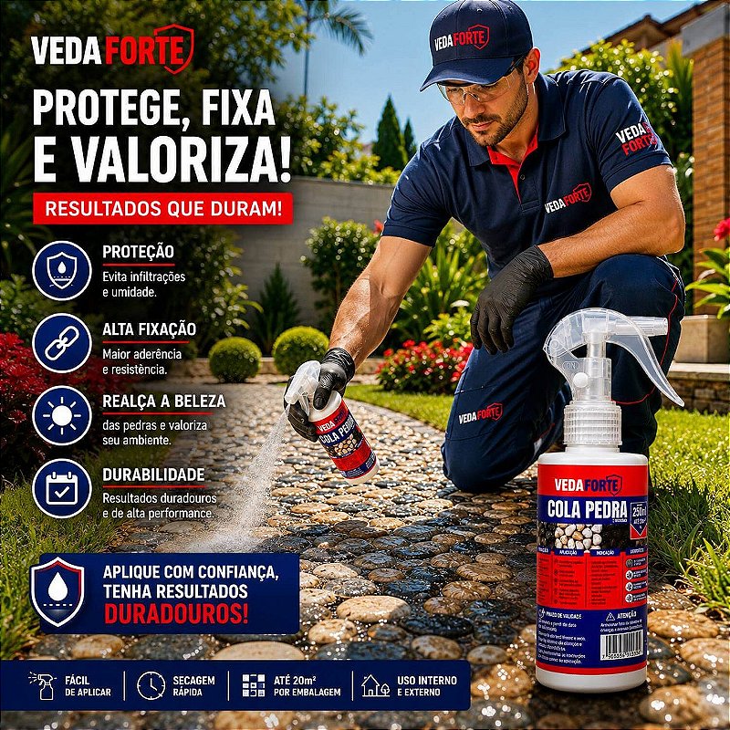 Cola Pedra Fixador de Pedras para Jardim Ultrabond Veda Forte [120ml]